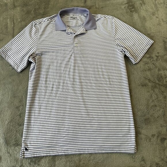UNTUCKit Other - Untuckit Polo Shirt Performance Cronos Feeder Men's LARGE Purple Stripe